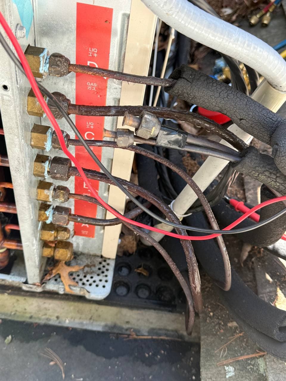 Copper lineset flare connection on Mitsubishi ductless system