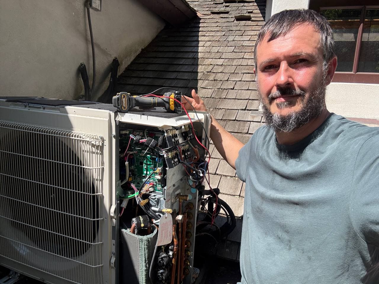 Mitsubishi ductless split outdoor unit in Brooklyn Heights
