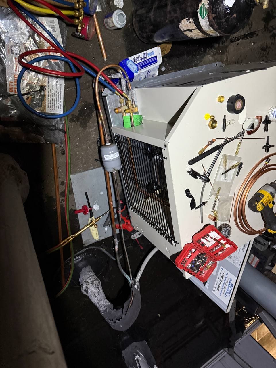 Condenser unit replacement at soft serve ice cream cafe